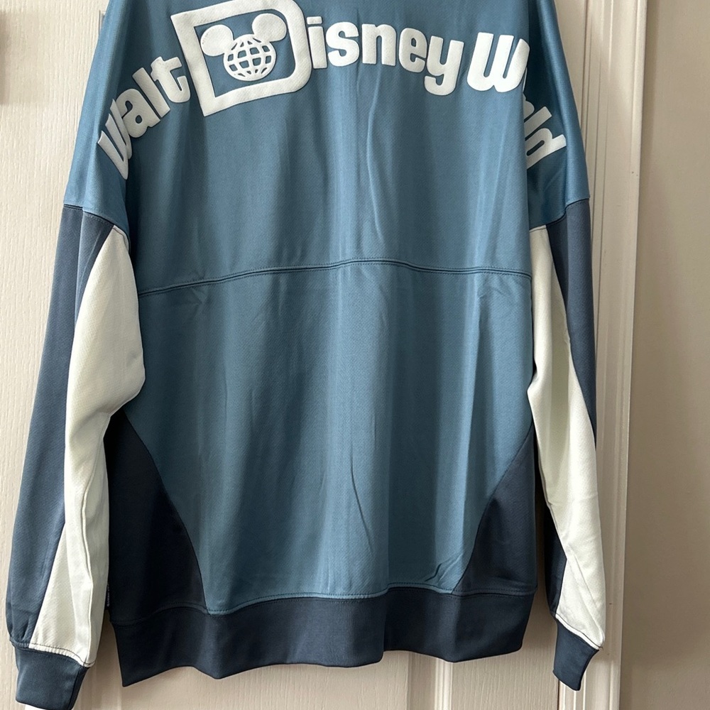 NWT Disney Spirit Jersey Blue Zip Up Long Sleeve Jacket Disney World SZ M or L - Picture 5 of 8
